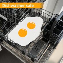 Silicone Egg Shaped Pet Placemat ,For Feeding Cat And Dog Anti-Slip And Waterproof Mat, Pet Bowl Mat - White - View 8