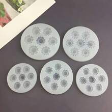 1PC 向日葵硅胶模具 DIY 工艺珠宝铸造工具香薰蜡烛制作、鞋饰艺术用品手工皂硅胶模具滴树脂模具石膏树脂滴胶制作工具家居装饰吊坠模具婚礼礼物家居装饰和手工礼品复杂花卉设计 - 白色 - 查看 5