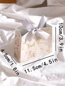 5 Pieces Of Marble Candy Box Gift With A Variety Of Colors Of Ribbon To Choose From, Small And Practical, Suitable For All Kinds Of Holiday Parties - Multicolor - View 11