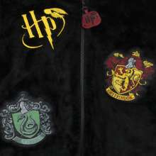 Harry Potter | Hogwarts House Boys' One Piece Sleepsuit | Kids' Pyjamas - Black - View 5