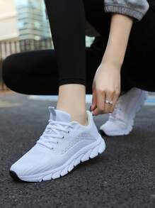New Versatile Plus Size Women Mesh Breathable Casual Shoes, Sneakers, Soft Sole Running Shoes, Ladies Sports Shoes, Fabric Shoes, Lightweight Comfortable Flats, Women's Jogging Shoes, Travel Shoes, Student White Shoes, Training Shoes, Walking Shoes, White Shoes, Fashion Women Shoes, Women's Road Running Shoes, White Shoes For Women, Men's Sports Shoes, Men's Walking Shoes