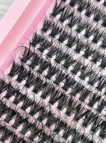 280 Pcs D Curl Big Capacity Clustered Fluffy False Eyelashes For DIY Application And Natural 3D Eye Lash Look 10mm-18mm 5 Different Length Mixed 40P False Eyelashes Faux Mink Individual Natural Thick Eyelash Extension For Makeup Fluffy Lightweight And Soft False Eyelashes