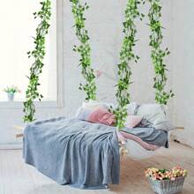 1/4 piezas, Hojas de batata, Guirnalda de eucalipto falso, Guirnalda de hojas de eucalipto de dólar plateado de 5.9 pies/180 cm, Enredaderas de follaje artificial para decoración de bodas, fiestas, manteles, mesas, hogar, oficinas, verano, regalos, graduación, plantas falsas