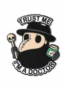 1pc Funny Doctor Badge: Trust Me, I'm A Doctor! Pin For Clothes Bag Charm School