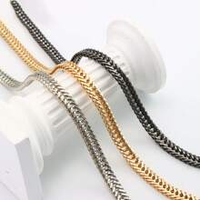 Unisex Stylish Replace The Shoulder Strap Of The Fox Tail Chain DIY Men's Keychain Wallet Chain Women's Bag Chain Bag Chain Diagonal Cross Bag With Golden Shoulder Strap Travel Accessories. Lanyard - Black - View 3