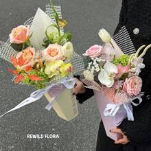 5pcs Creative Handmade Flower Bouquet Gift Paper Bags Boxes, Butterfly Theme, DIY Craft Supplies For Wedding Easter Christmas And New Year Gifts Mother's Day & Teacher Valentine's Day Appreciation, Fantasy Theme - Multicolor - View 8