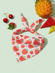 Strawberry Print Pet Bandana