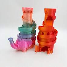 Modelo de hucha de elefante decorativa con impresión 3D en degradado iridiscente lindo - Hucha de elefante para guardar monedas, decoración de sobremesa interior para el hogar