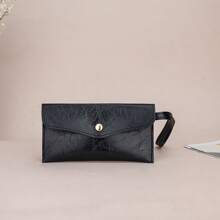 Un set de sac fourre-tout pour dames en polyester matelassé et brodé, doublure en PU noir unicolore. Style mature et luxueux, convient pour le shopping, les sorties et les cadeaux