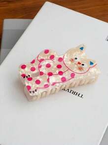 1 件可爱卡通动物发夹，多功能小猫/大号发爪夹，优雅简约多功能设计适合女性日常、派对、工作、旅行、发饰