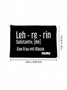 Bolsa de cosméticos personalizada, bolsa de cosméticos con nombre personalizado, se puede personalizar con tu diseño único, bolsa de cosméticos con cremallera ligera