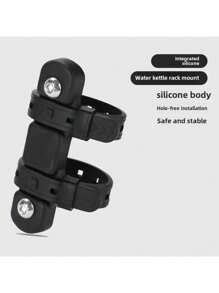 Adaptador de soporte para botella de ciclismo, base de conversión de jaula de botella de silicona gel para carretera y MTB sin instalación de agujeros para fijar la botella de bicicleta