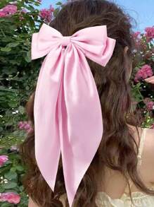 6 Pcs Silky Satin Bow Hair Accessories, Women's Large Hair Clips Girls Hair Accessories Hair Clips Bows Beautiful