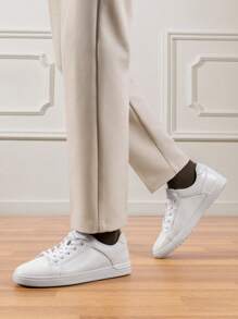 Men's Casual Dress Sneakers Skate Shoes Elevated Casual Look - trắng - Xem 6