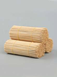 50pcs/100pcs/200pcs/300pcs Thicker & Longer Bamboo Skewers, Appetizer BBQ Picks, Sandwich Holders, Suitable For Home Daily Use Or Party Decor