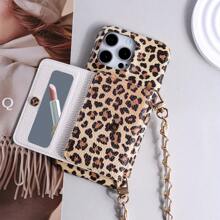 1 件多功能钱包式手机壳，带化妆镜、卡槽和挂绳，适用于 17 Air 16 16E 15 14 Plus 13 12 11 Pro Max、Pixel 10 9 Pro XL 6 7 8 6a 7a 8a 9a、Galaxy A03 A03S A06 A16 A25 A36 A56 A73 A04S A81 A12 A13 A14 A22 A23 A24 A32 A52 A71 4G A34 A42 A53，时尚纹理 PU 皮革设计 - 棕色 - 查看 5