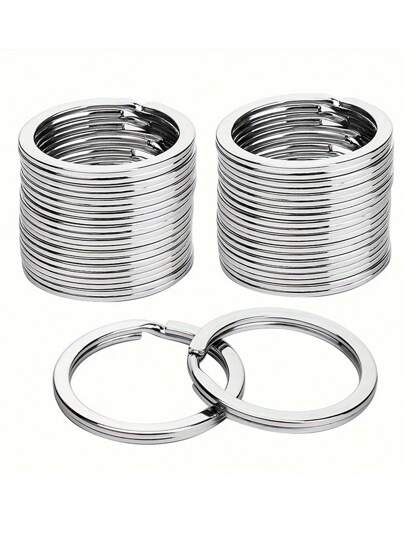 20pcs/ 40pcs Split Key Rings Keyrings, Key Rings Bulk, Flat Keychain Ring Split Key Ring For Home Car Keys Bag Hanging Accessories ( 1 Inch, 1.18inch )