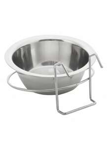 1pc Elevated Dog Lover And Dog Mom Love Food Bowl Water Bowl For Cage, Stainless Steel Hanging Dog Lover And Dog Mom Love Bowl With Clamp Holder, Cat/Dog Lover Gift And Dog/Cat Mom Love Pet Crate Feeder Basin For Neck Protection