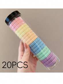 20/200pcs Pieces Of Khaki Nude Invisible Headband Elastic Towel Headband Daily Style Makeup Travel Essential School Opening Gift, Red Gift Box New Couple Gift