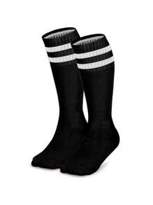 1 Pair Kids Breathable Striped Sports Socks, Thin Knee-High Soccer Socks For Boys Girls, Versatile Socks For Children Aged 2-12 - Multicolor - View 17