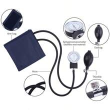 Manual Arm Style Blood Pressure Monitor With Stethoscope, With Black Storage Case, Convenient To Carry, Aneroid Sphygmomanometer With Adult Cuff