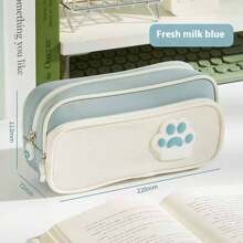 1pcPersonalized Name Customized Simple Multifunctional Cat Claw Pencil Bag High-End Sense Large Capacity Pencil Stationery Box - Multicolor - View 2