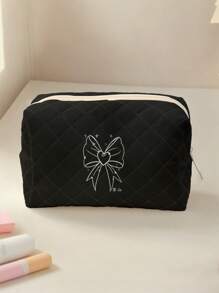 1pc/4pcs Heart & Bow Printed Large Capacity Makeup Bag Set, Portable Cosmetic Storage Box, Travel Toiletry Bag, Beach, Swimming Pool, Swimwear And Travel Storage Pouch, Makeup Bag - Multicolor - View 4