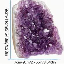 1pc Natural Amethyst Geode Cluster, Crystal Home Decor, Holiday Gift - Christmas, Halloween, Easter, Thanksgiving - 350g-400g - View 7