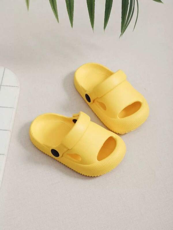Baby Breathable Hollow Sandals, Lightweight And Soft, Non-Slip Sole, EVA Protective Toe, Solid Color Simple And Cute, Suitable For Indoor And Outdoor Wear For Baby Boys And Girls, Beach Shoes