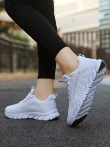 New Versatile Plus Size Women Mesh Breathable Casual Shoes, Sneakers, Soft Sole Running Shoes, Ladies Sports Shoes, Fabric Shoes, Lightweight Comfortable Flats, Women's Jogging Shoes, Travel Shoes, Student White Shoes, Training Shoes, Walking Shoes, White Shoes, Fashion Women Shoes, Women's Road Running Shoes, White Shoes For Women, Men's Sports Shoes, Men's Walking Shoes