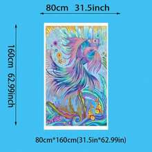 1 件海洋系列动物图案沙滩巾，个性化柔软舒适毛绒沙滩巾 - 彩色 - 查看 14