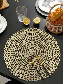 1/2/4 miếng lót đĩa bằng nhựa PVC hình vảy cá sáng tạo, thích hợp để trang trí bàn ăn tiệc cưới - Nhiều màu - Xem 7