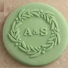 Customize Text With 2 Cookies Cake Decorations Halloween And Christmas DIY Cutters Sugar Cake Templates Wedding Clay Fondant Embosser Name Cake Mold Handmade Cookie/Biscuit Embosser Stamp