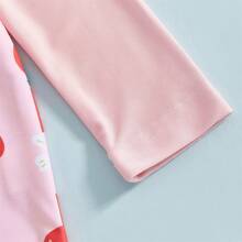 Toddler Baby Girl One Piece Swimsuit UPF 50+ Sun Protection Long Sleeve Rash Guard Bathing Suit Swimwear Sunhat Set - Dusty Pink - View 6