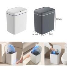 AMAZING VISION Bote de basura Inducción inteligente 15L Recargable - Blanco y Negro - Ver 4