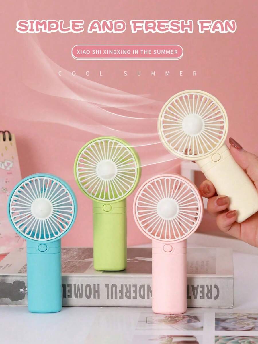 Portable Handheld Mini Fan | Single Speed Personal Cooling, AAA Battery Powered Travel/Outdoor/Commute Compact Fan, Lightweight, Can Be Clipped On Instantly (Child-Friendly, Can Be Given As Gifts Anytime, Batteries Not Included),Spring Summer Picks,Brides Maid Gifts,Room,Bedroom Decor,Beach,Travel,For Men,For Women,Vacation,Cute Stuff - Multicolor - View 1