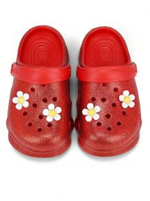 HOEASE Zuecos de colores brillantes casuales para niños, niñas pequeñas, respirables y ligeros, zapatos de jardín para niños para playa, piscina, sandalias antideslizantes, zuecos, chanclas de agua para verano para bebés en color azul