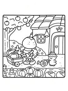 1pc Cozy Friends Coco Coloring Book Featuring Super Cute Animal Characters In Cozy Hygge Moments For Relaxation Children's Gifts, Cute Cartoon Coloring Books Gifts Toys For Girls And Boys Teen Kids Toys Wyo Colouring Book - Multicolor - View 8