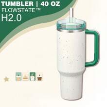 (Brand New Unopened) STENLEYS 40 Oz Stainless Steel Aster Blueberry Milk MAUVE SHIMMER Pearl The Halloween Tumbler Stainless Steel Water Bottle Double Wall Vacuum Insulated Portable Drinking Cup Travel Iced Coffee Mug Summer Drinkware With Handle And Straw, Perfect For Travel, Home, Office, Summer Sips, Ice Drinks & Hot Drinks - 40oz - 查看 12