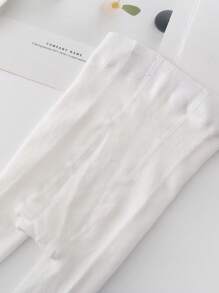 2 Peças Conjunto de Collants para Meninas, Leggings Finas de Primavera e Verão, Meias Infantis de Verão, Tela de Malha com Coelho Cartoon
