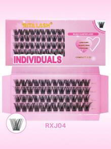 RITALASH 48/80PCS D Curl RITALASH Cluster Lash DIY 6 Styles Eyelash Extensions D Curl Long Individual Lashes Mixed Tray Lash Clusters Extensions DIY Cluster Lash At Home Lash Clusters,Eye Lash Clusters,Individual Eyelashes,Lashes,Fake Lashes