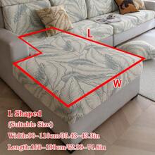 1pc Plush Jacquard Anti-Slip Sofa Seat Cover, Soft & Skin-Friendly, Modern Design, Pet/Scratch Resistant, Suitable For L-Shaped Sofa And 1/2/3/4-Seat Sofa, Applicable For All Seasons (Sold Individually) - Blue - View 12