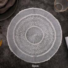 1 pièce/4 pièces/6 pièces Sets de table décoratifs en PVC résistant à la chaleur et antidérapants en forme de méduse avec feuille d'or ajourée, pour hôtels, restaurants, fêtes, mariages et vacances
