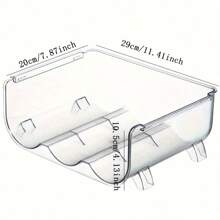 1pc - Stackable Transparent Wine Storage Rack, Wine Rack, Home Wine And Water Bottle Rack, Wine Display Rack, Refrigerator, Cabinet Storage, Countertop, Kitchen Organizer And Storage, Kitchen Accessories - Multicolor - View 12