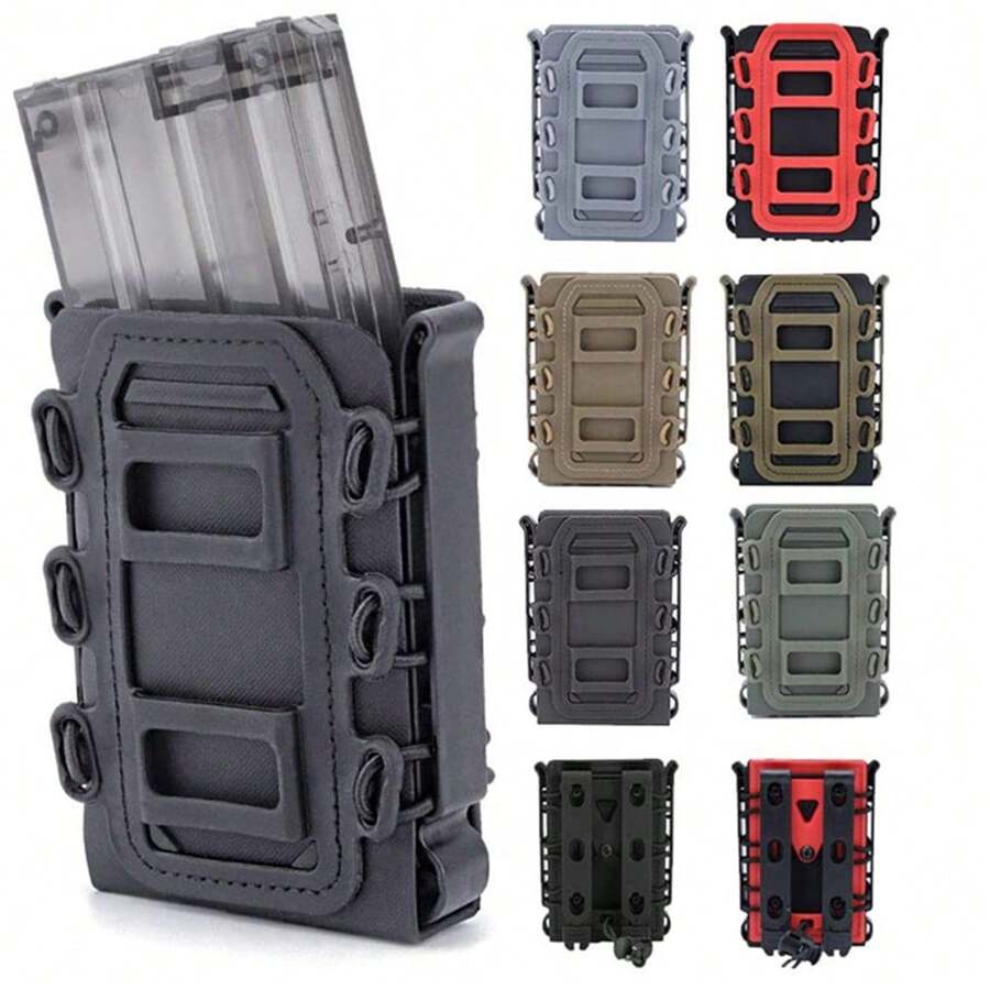 1 pieza Portabalas táctico universal para exteriores M4/5.56/7.62, portacargadores de única ajustable - Multicolor - Ver 1