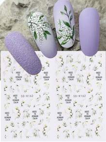2 STUKS Glamoureuze Witte Lelie Van De Vallei Nagelstickers 5D Reliëf Ontwerpen Zelfklevende Nagelkunst Decals Realistische Bloemblaadjes Stickers Voor Lente Zomer Nagels