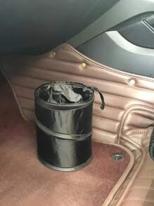 1pc Foldable Trash Can, Outdoor Camping Garden Picnic Hiking Large Capacity Portable Car Garbage Bin Travel Storage Organizer - Multicolor - View 5