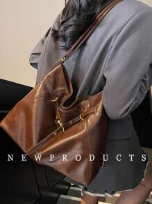 low tea 1 szt. Niska herbata Jednolity kolor PU Skórzana torba typu tote dla kobiet, swobodna moda Duża pojemność torba na ramię z podwójnymi uchwytami i zamknięciem na zamek błyskawiczny, odpowiednia do podróży, zakupów, randek, prezentów dla kobiet, odpowiednia dla nastolatków, studentek, początkujących i białych kołnierzyków, idealna do biura, kampusu, pracy, biznesu, dojazdów, na zewnątrz, podróży, pikniku