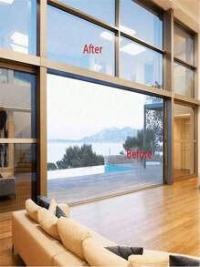 1 Roll Premium Heat Control Window Film For Home & Office - UV Blocking, Privacy Protection, Anti-Glare, Self Adhesive, Easy Install - Frosted Decorative Film For Bathroom, Living Room, Glass Doors