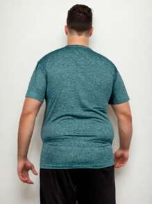 Kit 4 Men's Dry Gym Training Plus Size T-Shirts - 綠色 - 查看 3